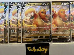 (x9) Pokemon TCG Dragonite V SWSH Black Star Promo SWSH154 Promo - Image 1