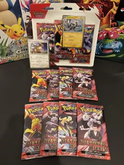 Pokemon Destined Rivals FULL ART SET X 2 + Triple Blister Promo 11 PACKS TOTAL - Image 1