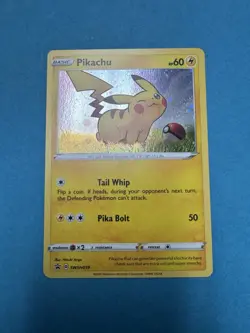 Pokemon TCG Darkness Ablaze Pikachu SWSH039 Black Star PROMO COSMOS HOLO - Image 1