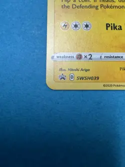 Pokemon TCG Darkness Ablaze Pikachu SWSH039 Black Star PROMO COSMOS HOLO - Image 5