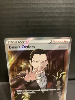 Pokemon Boss’s Orders 189/192 Rebel Clash Full Art Giovanni Mint TEAM ROCKET - Image 3