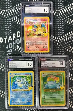 Pokemon Celebrations Charizard, Blastoise, Venusaur Classic Collection CGC 10!! - Image 1