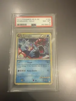 2010 POKEMON HEARTGOLD & SOULSILVER 123/123 GYARADOS HOLO PSA 8 - Image 1
