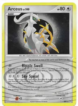 Arceus lv. 100 AR5 Pokemon TCG Platinum Arceus Holo Rare - Image 1