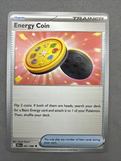 Pokemon TCG * SV Black Bolt 081/086 Energy Coin Uncommon * FRESH PK - Image 1