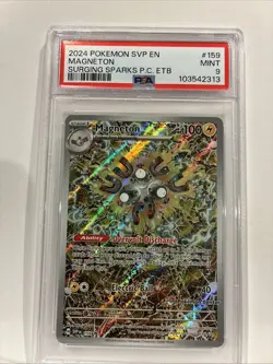 PSA 9 Magneton SVP 159 Pokemon Center Surging Sparks ETB Holo Black Star Promo - Image 2