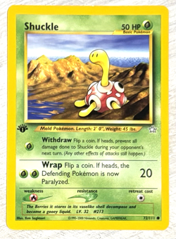 Shuckle - Pokemon - 72/111 - Neo Genesis 1st Edition Card MINT - Image 1