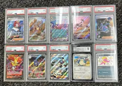10 Graded Pokemon Card Lot! Ultra Rares! EX! Art Rares! - Image 1