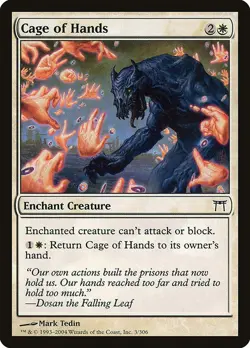 CAGE OF HANDS - Champions of Kamigawa - MTG Magic the Gathering Card - Common - Image 1