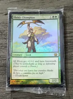 Magic The Gathering MTG Elvish Champion 8th Edition Foil Card Sealed New - Image 1