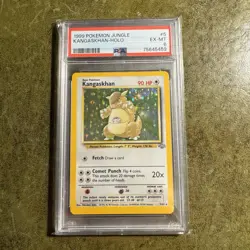 Pokemon TCG PSA 6 Kangaskhan Jungle Holo Graded Card 5/64 - Image 1