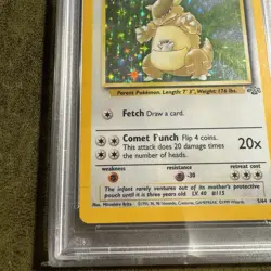 Pokemon TCG PSA 6 Kangaskhan Jungle Holo Graded Card 5/64 - Image 3