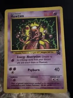 MEWTWO Black Star Promo POKEMON Non-Holo 2000 Trading Card #14 - Image 1