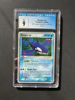 CGC 9 Kyogre ex 2006 EX Crystal Guardians 95/100 Holo Pokemon Card psa - Image 1