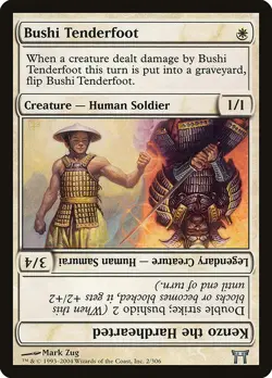 BUSHI TENDERFOOT // KENZO THE HARDHEARTED - Champions of Kamigawa - MTG Card - Image 1
