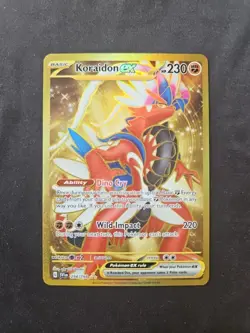 Koraidon EX 254/198 Scarlet & Violet Base Set Gold Hyper Rare Card NM Condition - Image 1