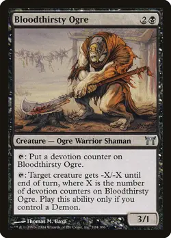 BLOODTHIRSTY OGRE - Champions of Kamigawa - MTG Magic the Gathering Card - Image 1