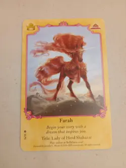 Bella Sara Royalty Farah 16/55 Lady Of Herd Shahazar Common Horse Card - Image 1