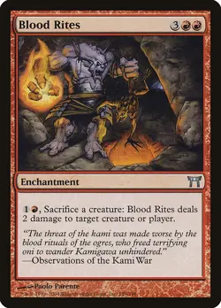 BLOOD RITES - Champions of Kamigawa - MTG Magic the Gathering Card - Uncommon - Image 1