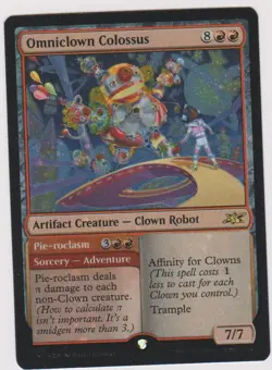 1X OMNICLOWN COLOSSUS-GALAXY FOIL-RARE UNFINITY MTG MAGIC MINT - Image 1
