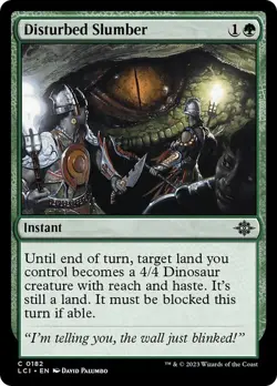 Disturbed Slumber 182 LCI MTG Instant Green Dinosaur Haste EN Common Palumbo - Image 1