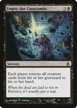 Empty the Catacombs NM/M Ravnica: City of Guilds Black Sorcery Mtg Magic English - Image 1