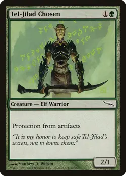 Tel-Jilad 132 MRD MTG Green Elf Warrior Wilson Common Creature EN - Image 1