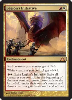 Moderate Play, English MTG Regular Legion's Initiative Dragon's Maze Magic the G - Image 1