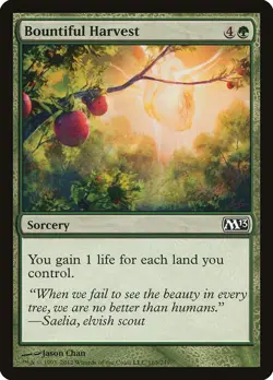 Bountiful Harvest 163 M13 MTG Green Sorcery Jason Chan 2021 Common EN - Image 1