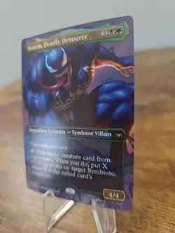 1x Venom, Deadly Devourer, Foil, Borderless Art, Spider-Man Marvel Magic MTG NM - Image 2