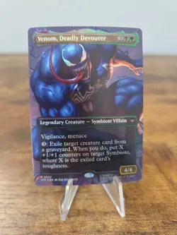1x Venom, Deadly Devourer, Foil, Borderless Art, Spider-Man Marvel Magic MTG NM - Image 4