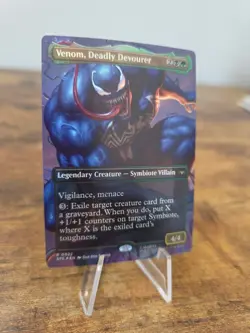 1x Venom, Deadly Devourer, Foil, Borderless Art, Spider-Man Marvel Magic MTG NM - Image 5