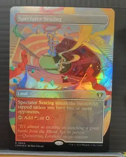 Mtg SPECTATOR SEATING BORDERLESS FOIL NM Commander Masters 664 -Argo- - Image 1