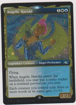1X ANGELIC HAROLD -GALAXY FOIL-UNC UNFINITY MTG MAGIC MINT - Image 1