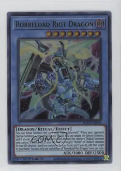 UR - Borreload Riot Dragon 1st Ed. YuGiOh Burst of Destiny #BODE-EN036 - Image 1