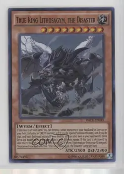 Super Rare - True King Lithosagym the Disaster Unlimited YuGiOh Raging Tempest - Image 1