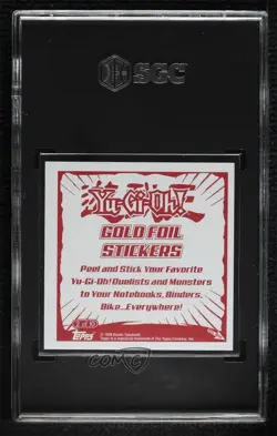 Dark Magician Topps YuGiOh Sticker Collection Gold Foil SGC 8 2002 - Image 2