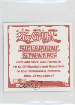 Dark Magician Topps YuGiOh Sticker Collection Silver Foil #2 2002 - Image 2