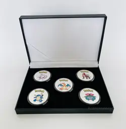 Pokemon Silver Collectable Coins Pokemon Card Collectors Gift Ft Charizard - Image 1