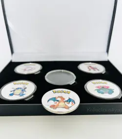 Pokemon Silver Collectable Coins Pokemon Card Collectors Gift Ft Charizard - Image 2