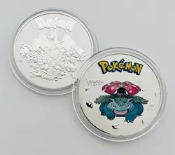Pokemon Silver Collectable Coins Pokemon Card Collectors Gift Ft Charizard - Image 5