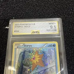 AGS 9.5 Staryu 004/034 Pokemon (2023) Trading Card Game Classic Holo Graded Slab - Image 2