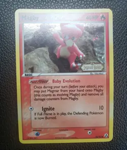 Pokemon Card Magby 58/92 Common Reverse Holo Legend Maker 037💎NM💎 - Image 1