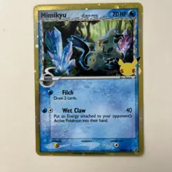 Pokemon Card Mimikyu SWSH136 Delta Species 25th Celebrations Black Star Promo NM - Image 1