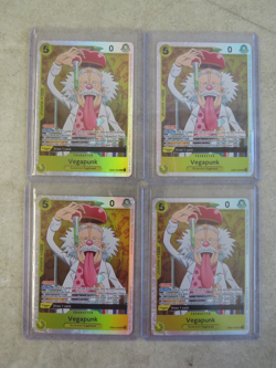 Lot of 4 One Piece Anime Vegapunk EB02-056 CCG Trading Cards - Image 1