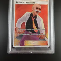 PSA 9 Blaine's Last Stand 69/70 Pokemon Dragon Majesty Trainer Holo Graded Card - Image 3