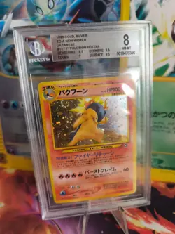 Pokemon Card Tornupto Typhlosion Neo Genesis Gsnw Holo Japanese BGS Beckett 8 - Image 1