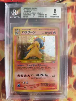 Pokemon Card Tornupto Typhlosion Neo Genesis Gsnw Holo Japanese BGS Beckett 8 - Image 2