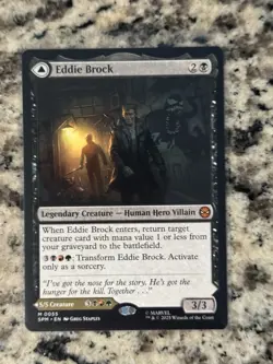 MTG Magic 0055 Eddie Brock Venom Lethal Protector Mythic Card Spider Man - Image 2