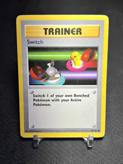1999 Pokemon TCG Base Set Switch Trainer Card 95/102 - HP - Image 1